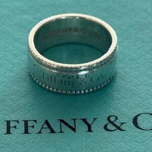 Like New, Gorgeous Tiffany & Co. Sterling Silver Engraved Ring
